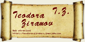 Teodora Ziramov vizit kartica